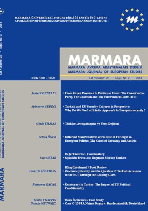 Marmara Üniversitesi Avrupa Araştırmaları Enstitüsü Avrupa Araştırmaları Dergisi